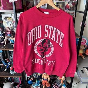 Vintage Ohio State Buckeyes Sweatshirt Faded Red Women’s M